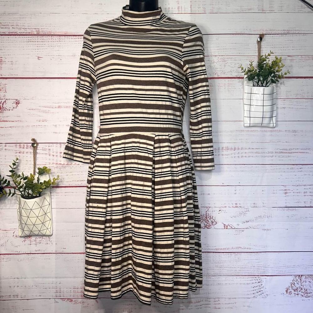 Altar’d State Mock Neck B Stripe Dress | Small